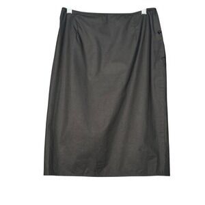 Moschino Couture Milano Black Cotton Pencil Skirt Side Button US 4